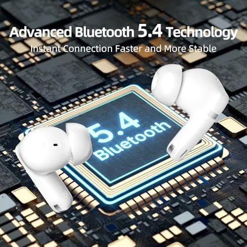Another view of the Wireless Earbuds, 100H Bluetooth 5.4 Headphones, ENC+ ANC Noise Cancelling