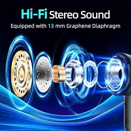 The Wireless Earbuds, 100H Bluetooth 5.4 Headphones, ENC+ ANC Noise Cancelling in real use