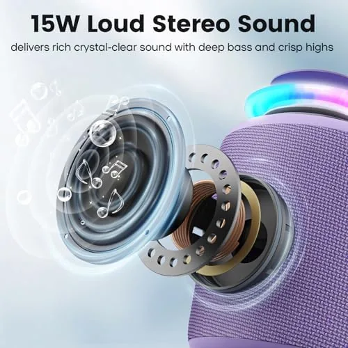 Close up of the sealed controls and lanyard loop on the speaker
