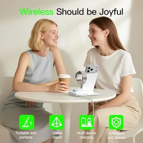 Another view of the New Travel Portable Wireless Charger: for Apple Charging Station 3