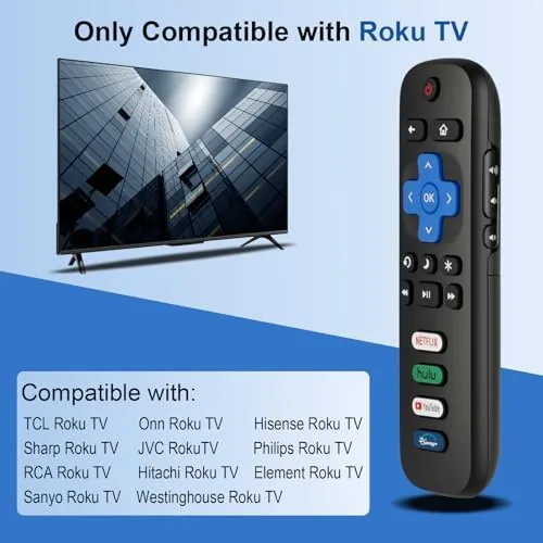 Close look at the (Pack of 2) Replacement Remote Control for Roku TV, Compatible build quality