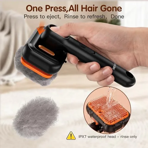 Brush being rinsed under a tap after a grooming session