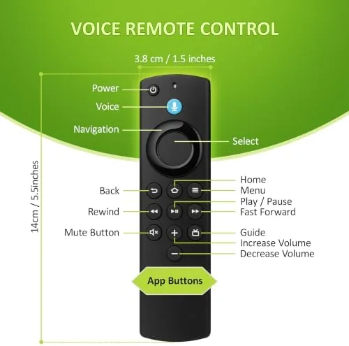 The replacement remote being used in a living room setup