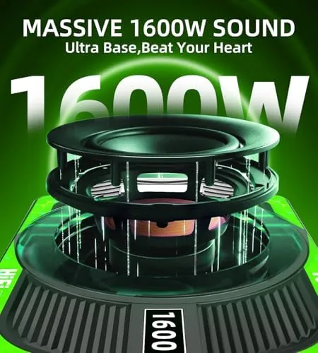 Close look at the 2026 Upgraded 10" 1600W Slim Under Seat Car Subwoofer with build quality