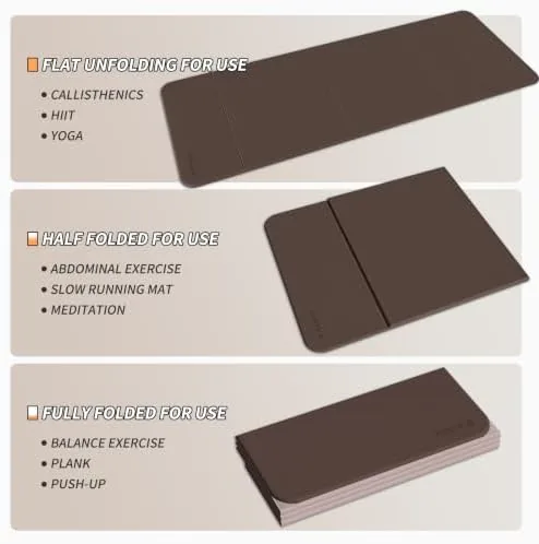 The PAIDU Foldable Yoga Mat 10MM Thick SGS Certified TPE 75x26" compared in context