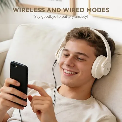 The KVIDIO Bluetooth Headphones Wireless Over Ear Headsets 65H Playtime | compared in context