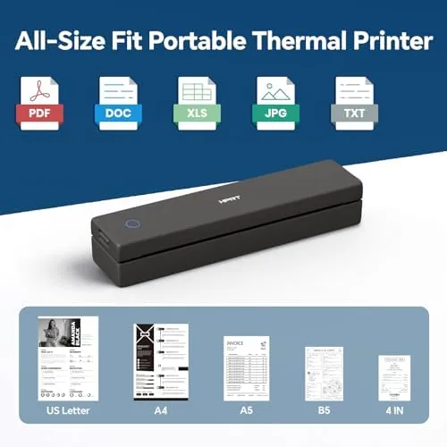Another view of the HPRT MT620 Portable Thermal Inkless Printer for iPhone/Android | Supports