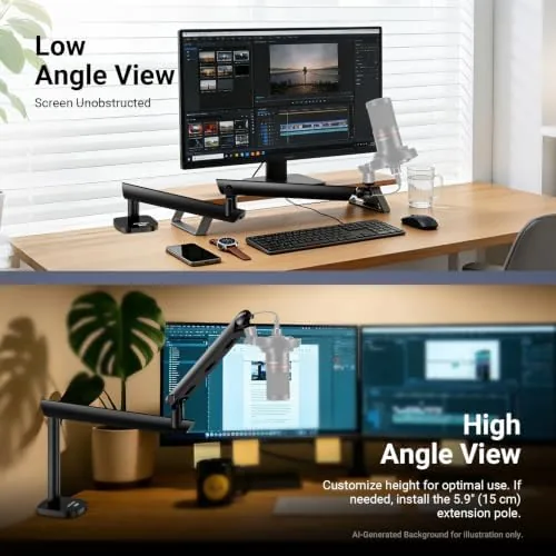 Close look at the NEEWER Low Profile Mic Boom Arm Desk Mount, Microphone Boom build quality