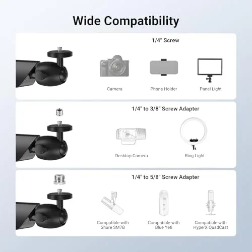 The NEEWER Low Profile Mic Boom Arm Desk Mount, Microphone Boom in real use