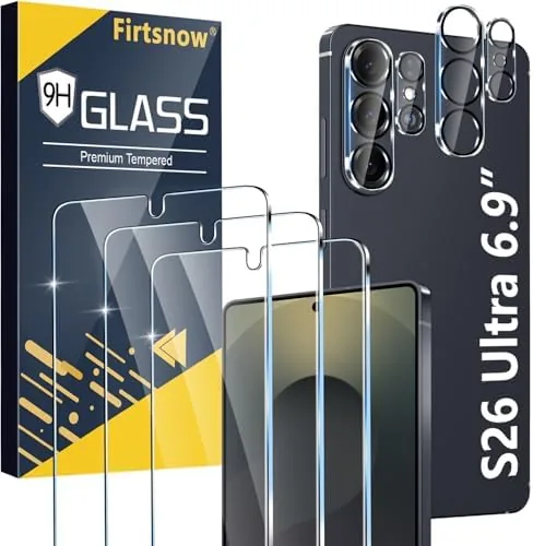 firtstnow tempered glass screen protector pack for Samsung Galaxy S26 Ultra