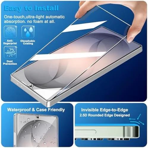 Screen protector with crack from a drop protecting the display