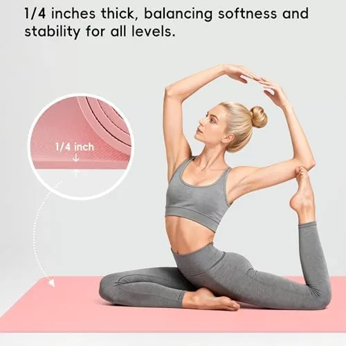 The Extra Wide Yoga Mat 72" x 32", 6mm Non Slip in real use