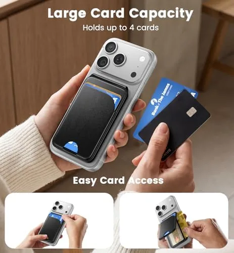 The QYQBOON Magnetic Phone Wallet With Makeup Mirror - Mag Safe in real use