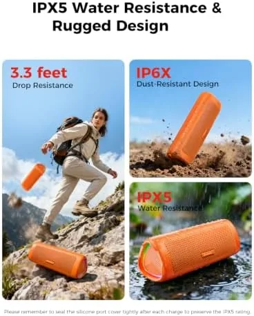 The Bluetooth Speaker, 20W HD Sound, Portable Wireless, IPX5 Waterproof, Up in real use