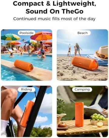 Testing the Bluetooth Speaker, 20W HD Sound, Portable Wireless, IPX5 Waterproof, Up over two weeks