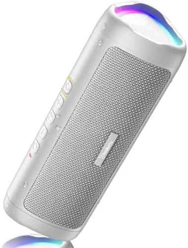 Grey 20W Bluetooth speaker on a kitchen counter
