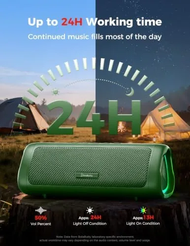 Green speaker compared with a budget white speaker and a smart speaker