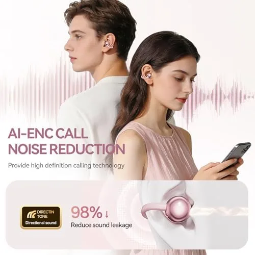 Another view of the Clip On Earbuds Open Ear Headphones Wireless Bluetooth 6.0 with