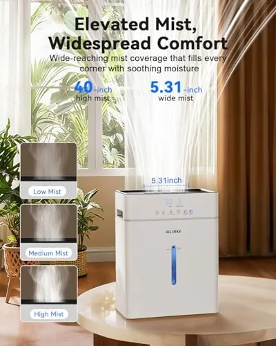 The Humidifiers for Bedroom Large Room 10L/2.64Gal, Warm and Cool Mist in real use