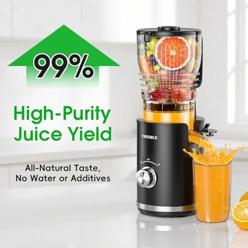 Glass of juice with dry compact pulp in the pulp container