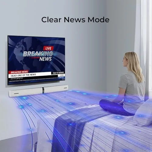 The Sound Bar for Smart TV, 90W Soundbar with Bluetooth/ARC/Optical/AUX Connect in real use