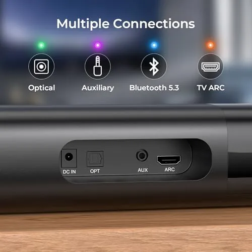 Testing the Sound Bar for Smart TV, 90W Soundbar with Bluetooth/ARC/Optical/AUX Connect over two weeks