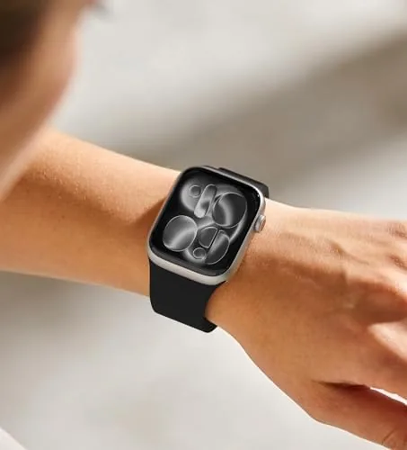 Close up of the magnetic clasp mechanism on the silicone band
