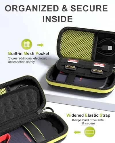 Another view of the ProCase Hard Case for SanDisk Extreme Portable SSD (New/Old Model)