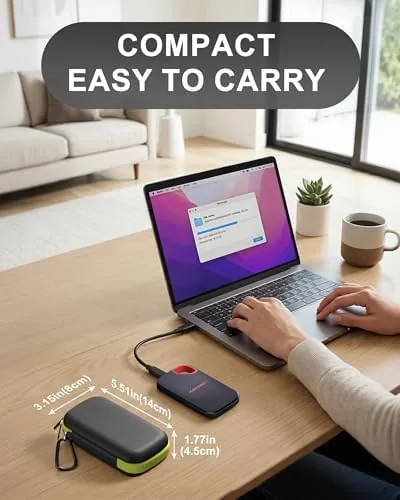The ProCase Hard Case for SanDisk Extreme Portable SSD (New/Old Model) compared in context