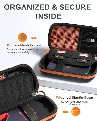 Another view of the ProCase Hard Case for SanDisk Extreme Portable SSD (New/Old Model)