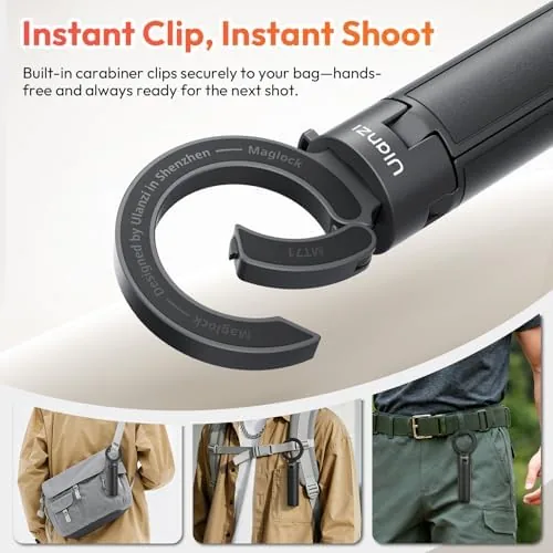 Close look at the ULANZI MT71 Mini Magnetic Selfie Stick Tripod, Foldable & Lightweight build quality