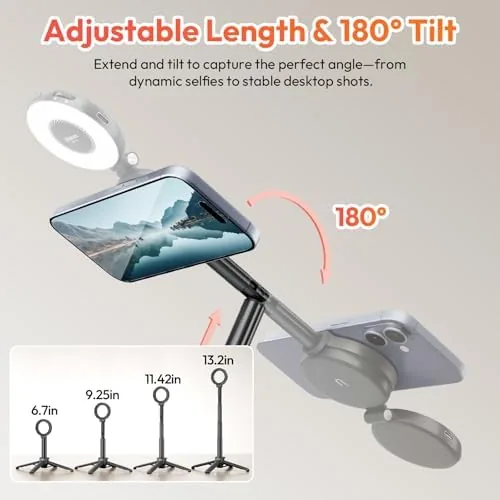 The ULANZI MT71 Mini Magnetic Selfie Stick Tripod, Foldable & Lightweight in real use