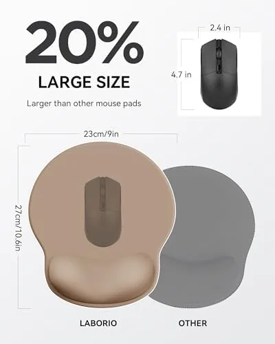 Close look at the Mouse Pad with Wrist Rest for Desktop Large Ergonomic Mouse build quality