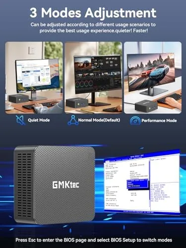 The GMKtec G3S box contents laid out showing the mini PC, VESA mount, and cables