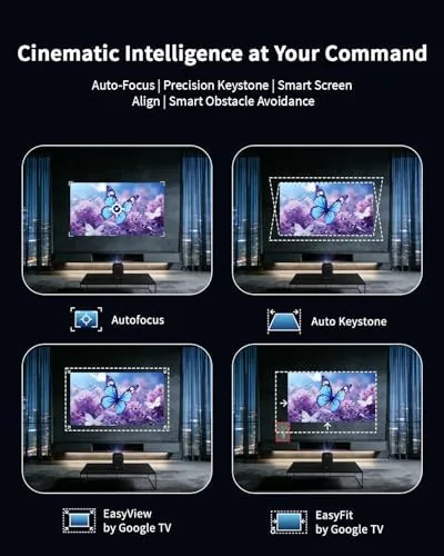 Another view of the Google TV Smart Projector, Licensed Netflix, Native 1080P FHD |
