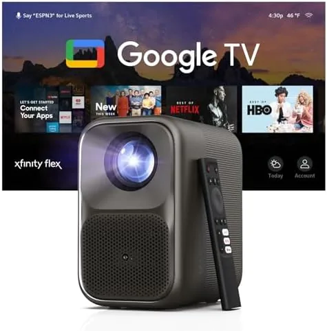 Smart Google TV Projector, Licensed Netflix, 4K Supported, 1080P FHD | 500 ISO Lumens Review: Tested and Rated