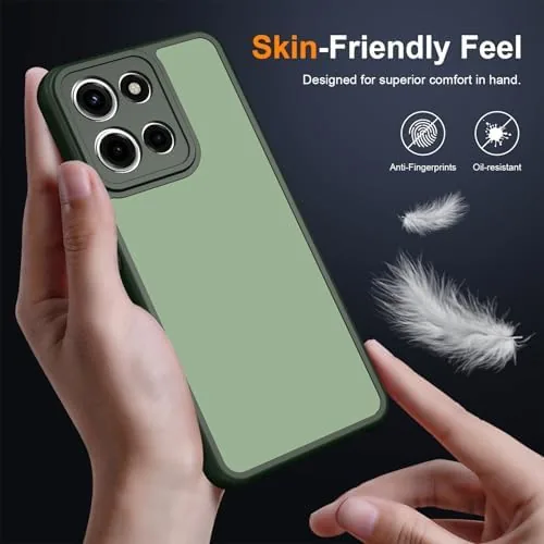 Close look at the Zinto for Motorola Moto G 2025 Case, Matte Dual-Tone Non-Slip build quality