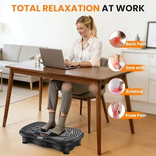 Vibration plate folded into a corner of a living room between sessions