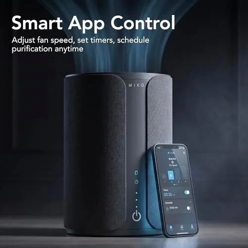 The MIKO Ibuki 2.0 Smart H13 HEPA Air Purifier for Home in real use