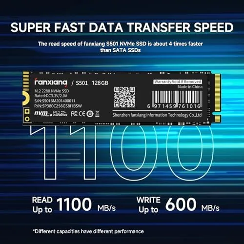 Close look at the fanxiang S501 128GB NVMe SSD 3D NAND1.3 PCIe Gen3x4 M.2 build quality