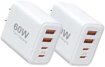 60W Fast Charger Block, 2 Pack, 2USB A+2USB C (30W+30W) Wall Charger, Multiport USB Review: Tested and Rated