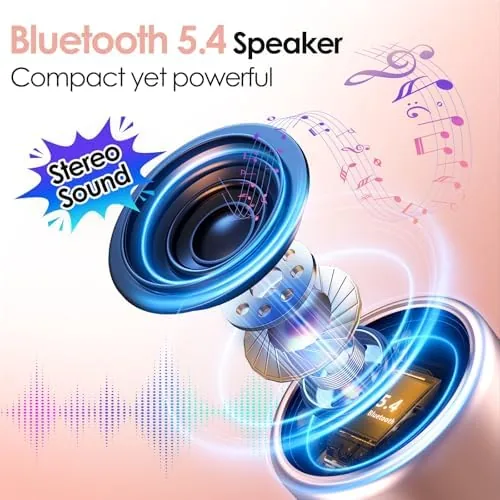 Close look at the Portable Bluetooth Speaker, Mini Speakers, Wireless, RGB Ligths | 12H build quality