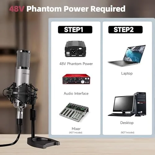 The XLR Condenser Microphone with Desktop Stand for Vocals and Podcasting compared in context