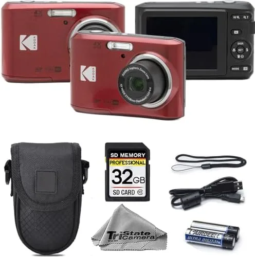 The Kodak FZ45 compared with a smartphone on a table