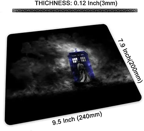 Detail shot of the Cool Science Fiction Mouse Mat, Waterproof Non Slip Rubber Base features