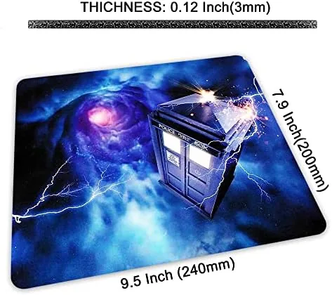 Detail shot of the Cool Science Fiction Mouse Mat, Waterproof Non Slip Rubber Base features