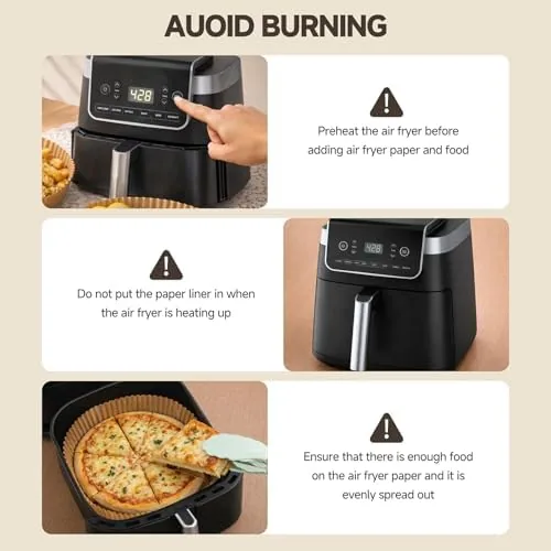 Testing the PakTalk Air Fryer Liners Disposable, Round Non-Stick Oil Proof Parchment over two weeks