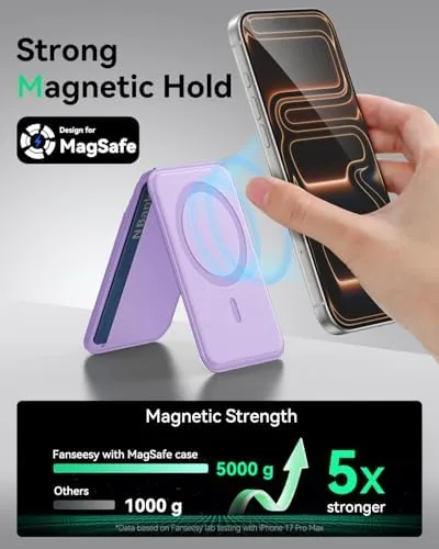 Close look at the for MagSafe Wallet with Stand, 5 Card Holder, Slim Leather build quality
