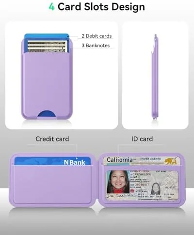 The for MagSafe Wallet with Stand, 5 Card Holder, Slim Leather in real use