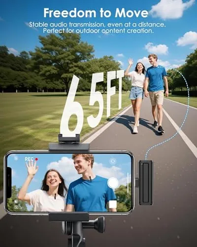 The Wireless Mini Microphone for iPhone, iPad, Android, 2 Pack Lavalier compared in context